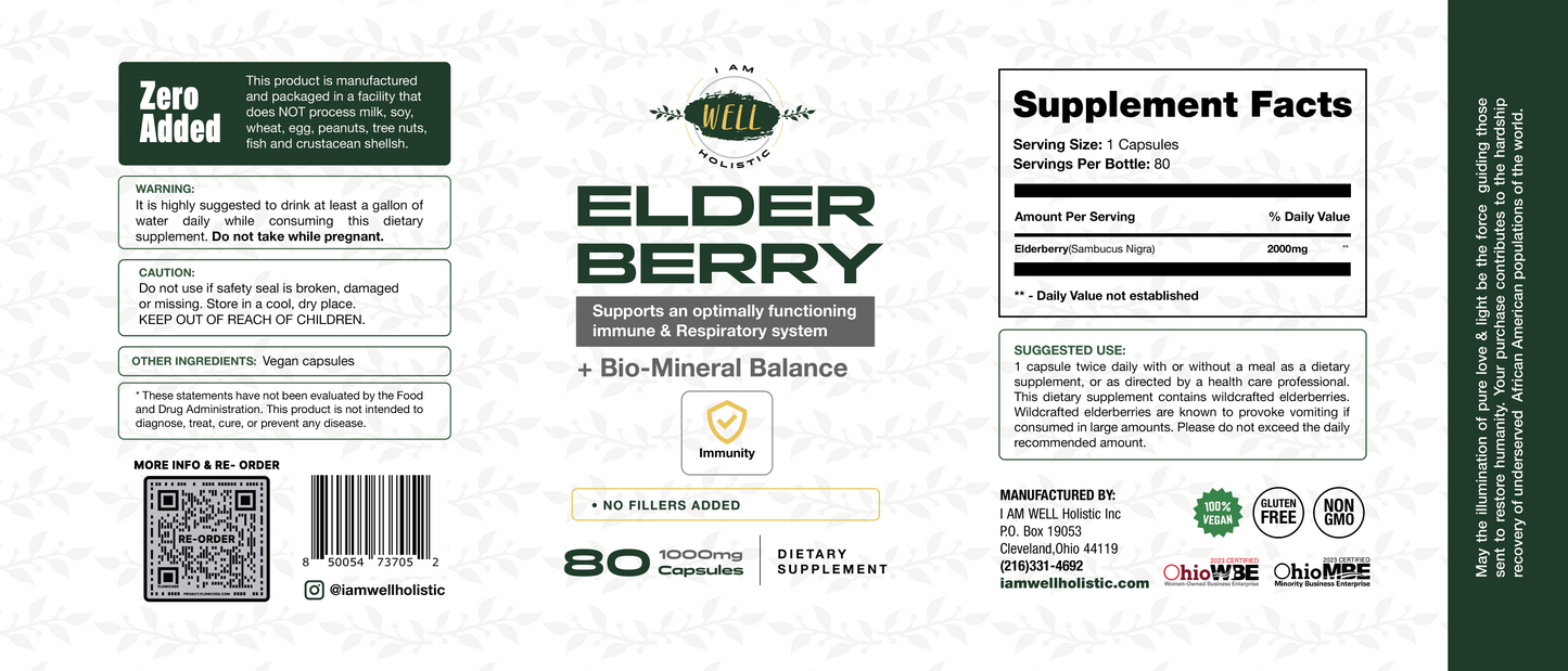 Wildcrafted Elderberry Immunity Capsules