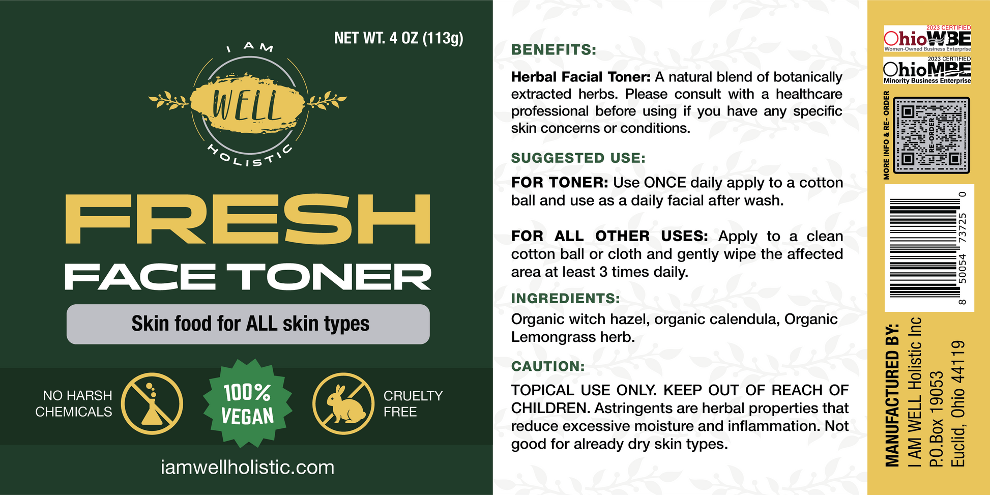 Fresh Face Facial  Tightening Toner