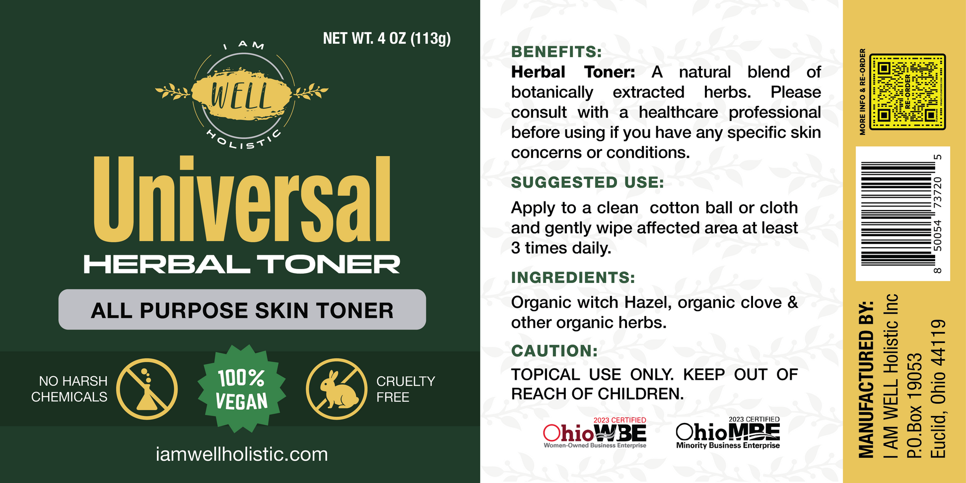 Universal (Anti-Fungal)Herbal Toner