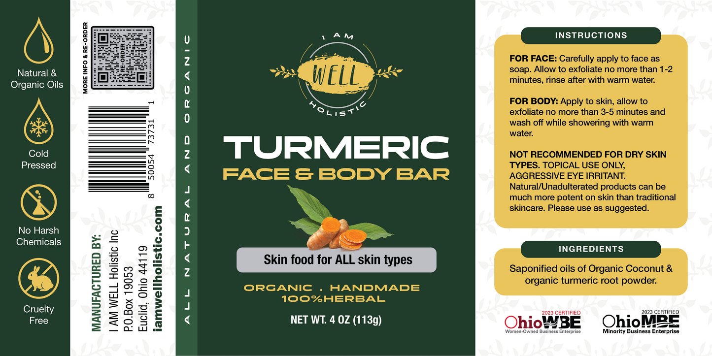 Turmeric & Kojic acid Facial & Body bar