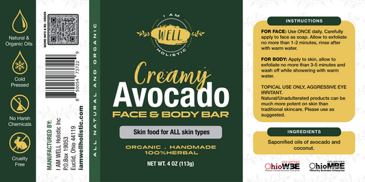 Creamy Avocado Moisturizing Face/Body Bar