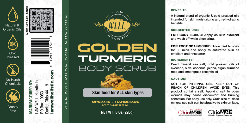 Turmeric All Organic Moisturizing Body Scrub