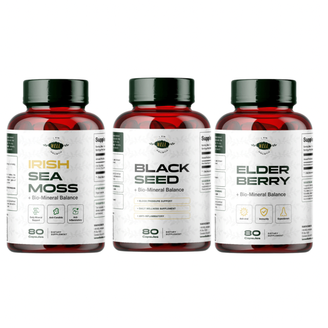 Super Immunity Elderberry, Irish Sea Moss & Black Seed Bundle